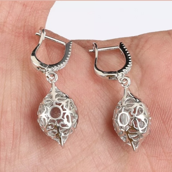 Aquamarine set earrings & ring 6.5 - Picture 2 of 6